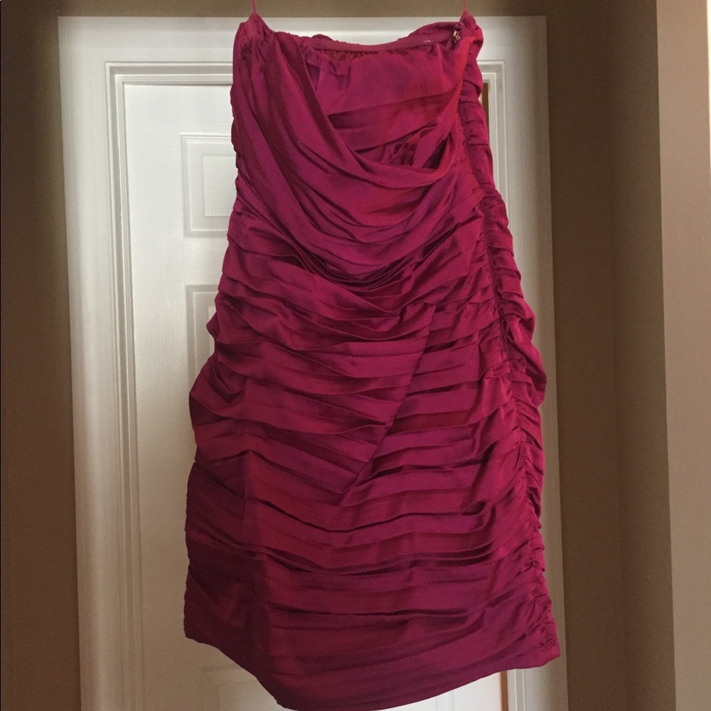 Pink strapless dress